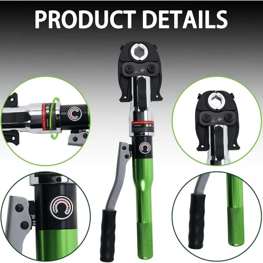 銅管用1/2、3/4、1インチダイスとF877ステンレスPEXプレススリーブ、3/8、1/2、5/8、3/4、1インチダイス付きパイププレスツール