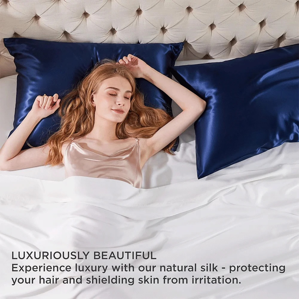 16MM 100% Two Sides Pure Real Natural Mulberry Silk Pillowcase Luxury High Quality Silk Pillow Case with Hidden Zipper OEKO-TEX