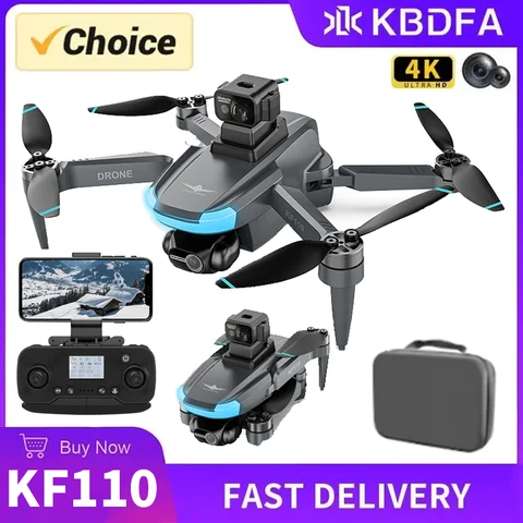 KBDFA KF110 GPS 드론 전문 4K 카메라 항공 사진 RC 쿼드콥터, 브러시리스 모터 레이저 장애물 회피 미니 드론