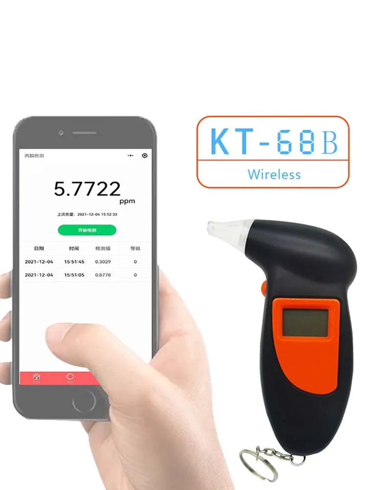 KT-68B Newest Wireless & App Ketone Breath Tester Meter Detector for Fat Burning Weight Loss Ketogenic Ketosis Keto
