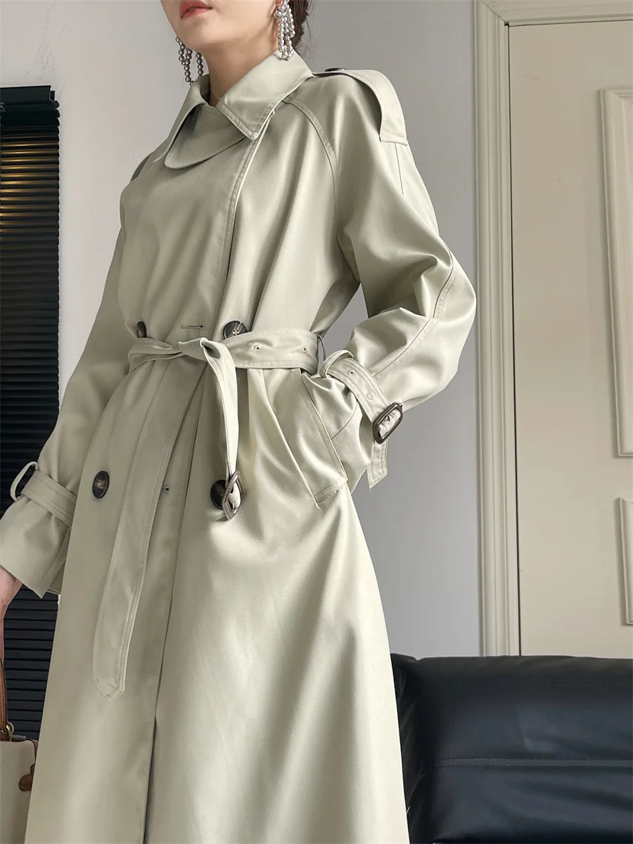 Women's fashion  Long trench coat Autumn waterproof