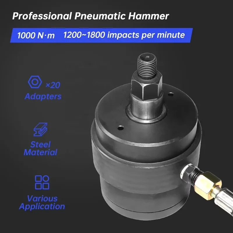 23 Pcs Pneumatic Fuel Injector Puller Tool Diesel Injector Extractor Tool Vehicle Injector Remover Auto Tools Set