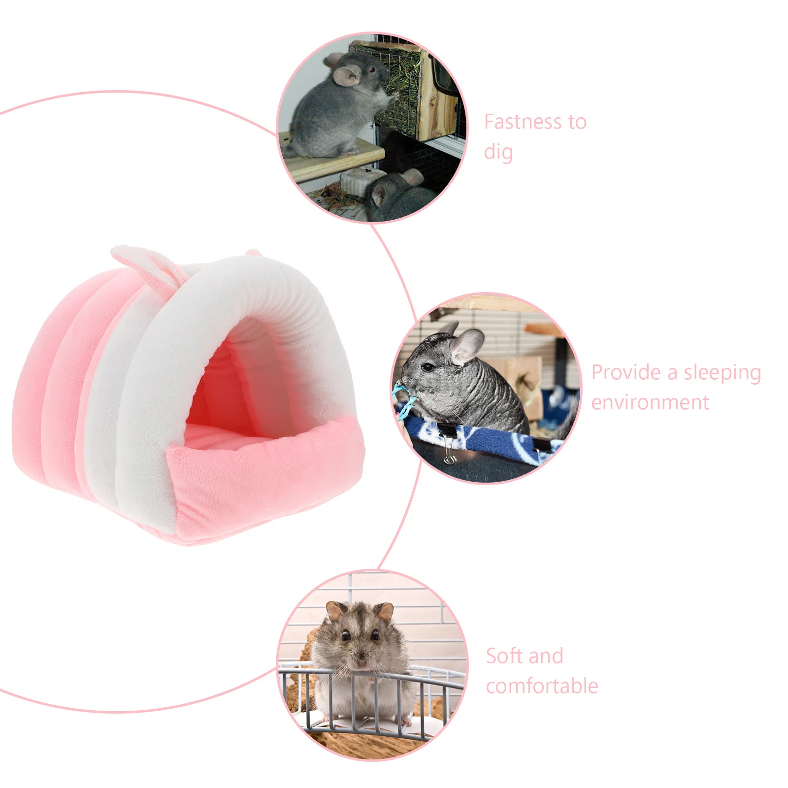 

1Pcs Cotton Nest Warm Hamster House Small Pet Sleeping Bed Winter Rest Nest for Hamster Squirrel Mice Pet Bed House