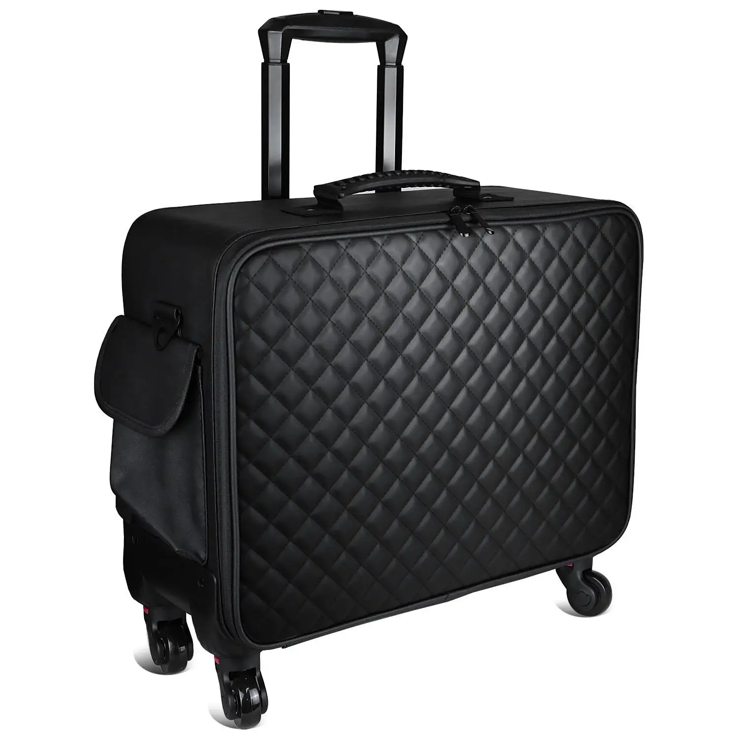 Чехол на тележке для макияжа большой емкости, многофункциональная оксфордская сумка из искусственной кожи, коробка для инструментов на колесиках для красоты, дизайна ногтей, татуировки, мода