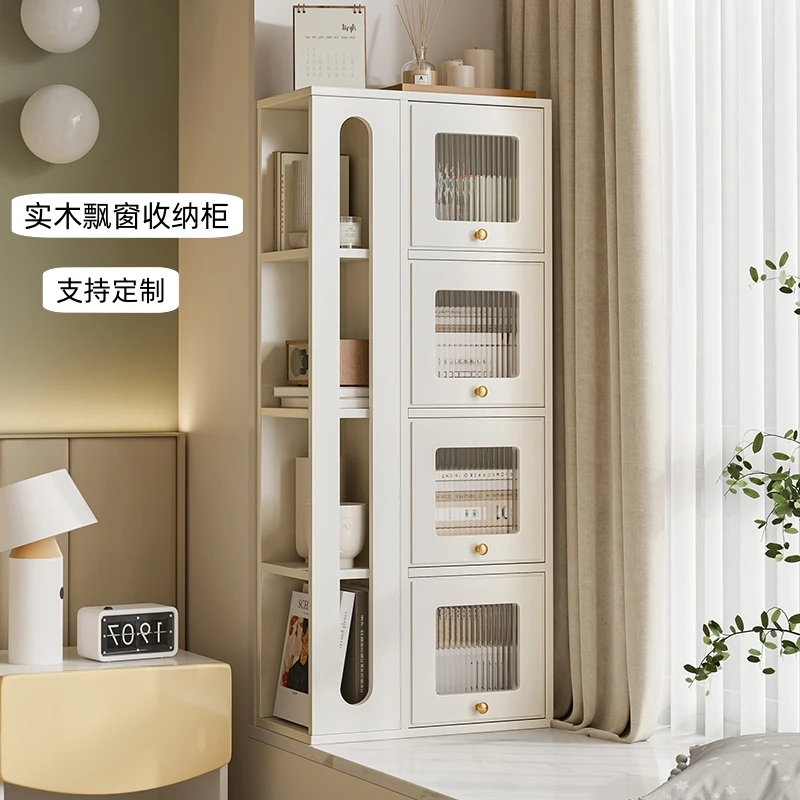 bay window storage cabinet corner window sill bookshelf small bookcase balcony, storage, sundries, storage