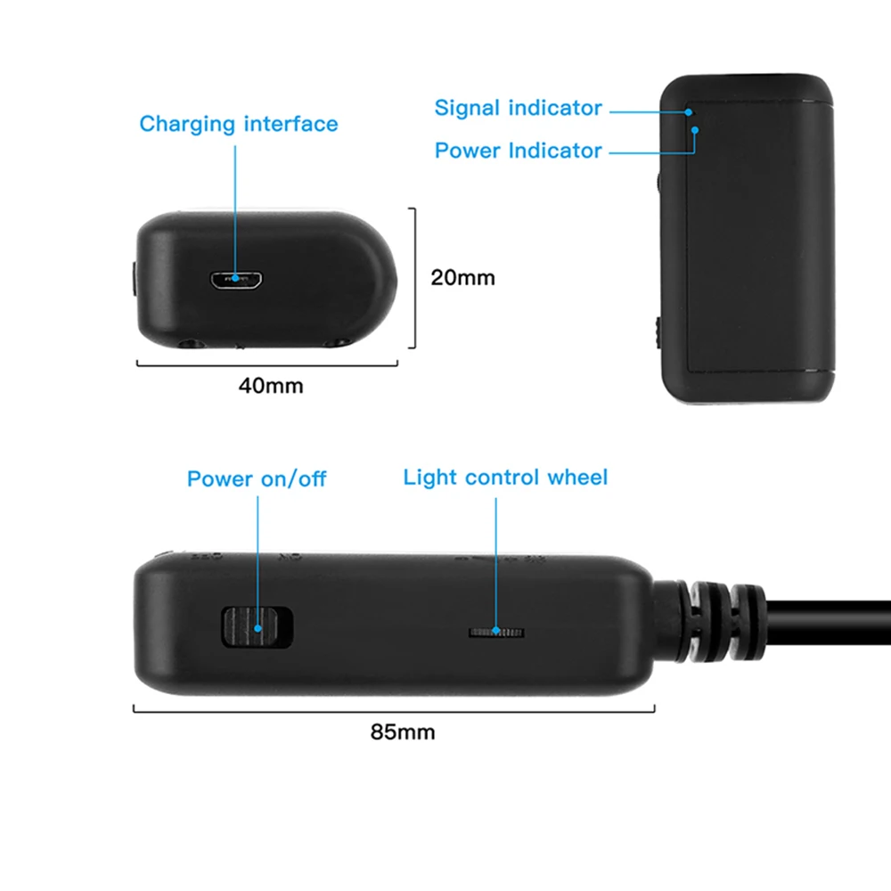 Wireless Endoscope for Automotive Inspection Semi-Rigid Flexible Waterproof 5.5MM WiFi Borescope Camera For Android IOS