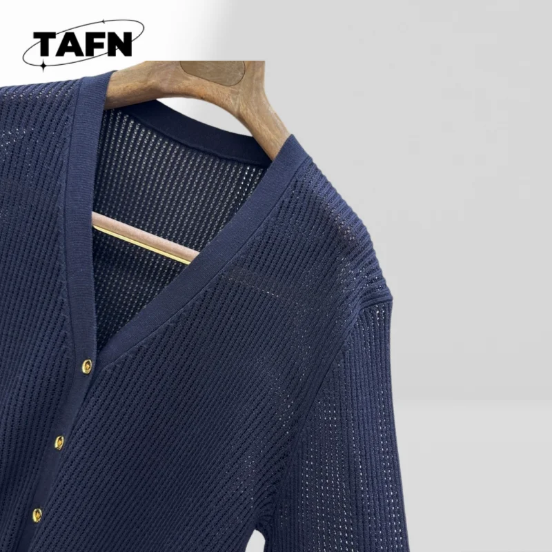 عالية الجودة عادي محبوك الخامس الرقبة سترة الكتان جميلة كل مباراة موضة مريحة مكرر بسيط دافئ الدفء ل 25 AG2003