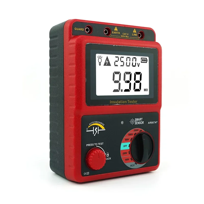 hot AR907 + Digital High Voltage Megameter Electronic Rocker 1000V Megameter Insulation Resistance Tester tool