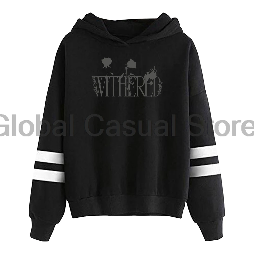 D4vd Withered Merch Hoodie 2025 Tour Pocketless Parallel Bars Sleeve Streetwear Women Men Hooded Sweatshirt