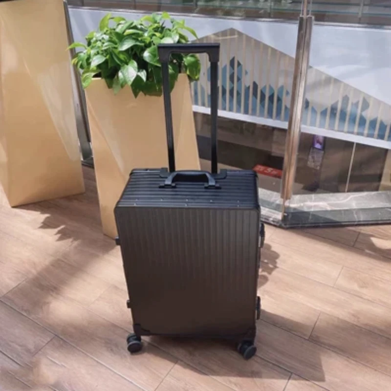 New Fashion Brand Rolling Luggage 20/22/24/26/28/30 inch mute wheel boarding password suitcase aluminum frame trolley luggage