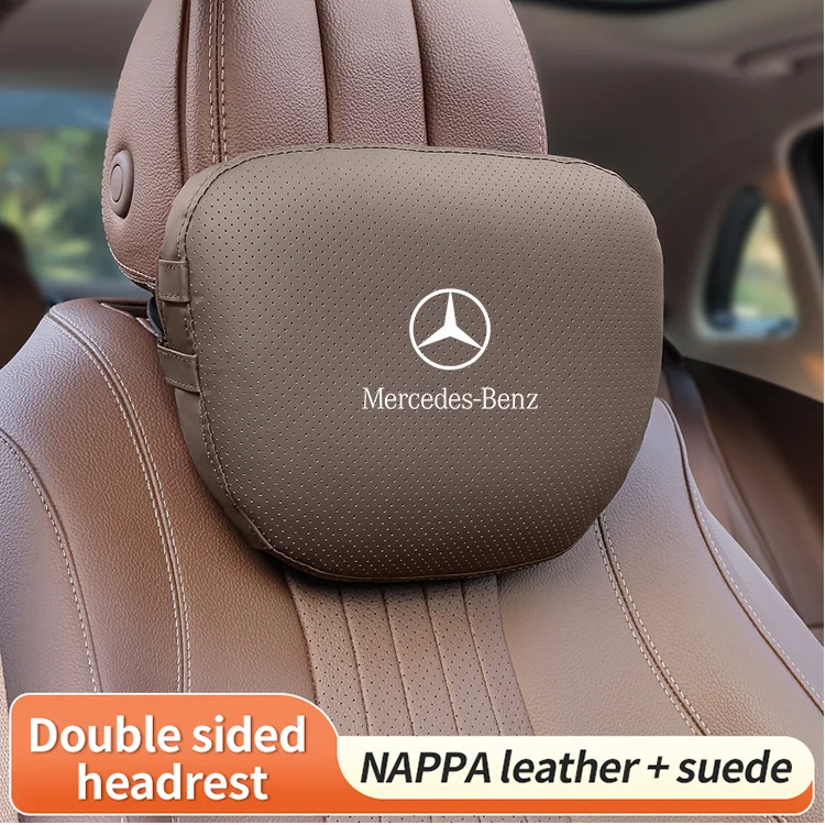 For Mercedes-Benz A B C E S V R-Class A45 C43 CLA GLA GLB GLC GLE SLK Car Headrest Neck Support Lumbar Rest Cushion Neck Pillow