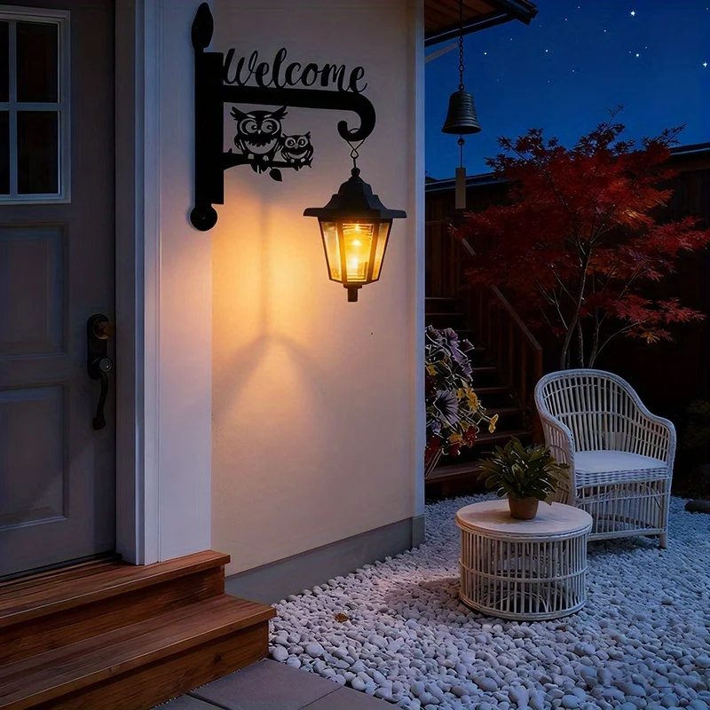 1 Piece of 2D European and American Country-Style Heavy-Duty Iron Wall-Mounted Plant Stand - Modern Outdoor Decoration, Suitable for Flower Pots, Lanterns, Bird Feeders, and Wind Chimes, Beautiful, Sturdy, and Durable