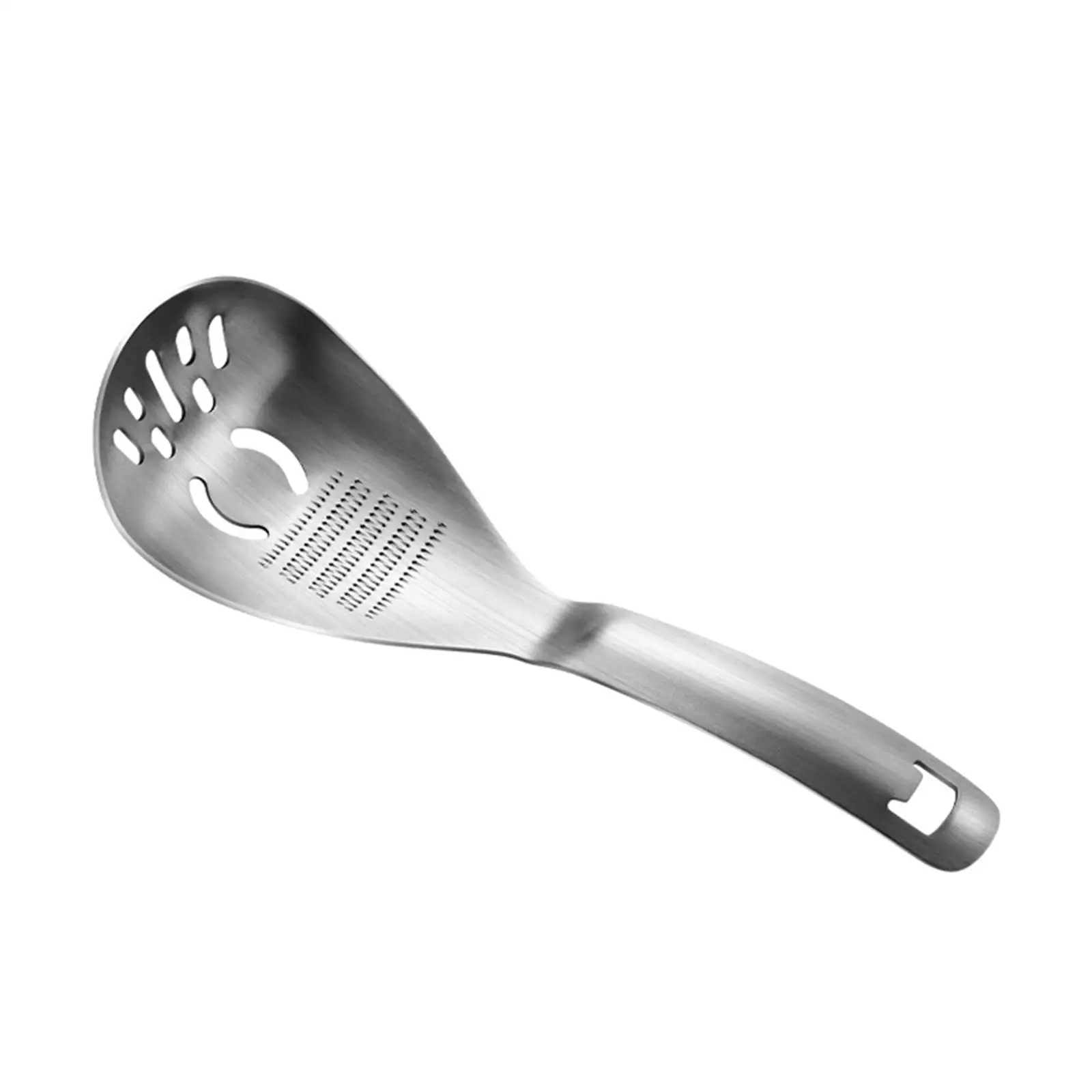 Versatile 304 Stainless Steel Kitchen Slotted Spoon Skimmer for Restaurant Banquet Durable Smooth Texture Sturdly Egg Separator