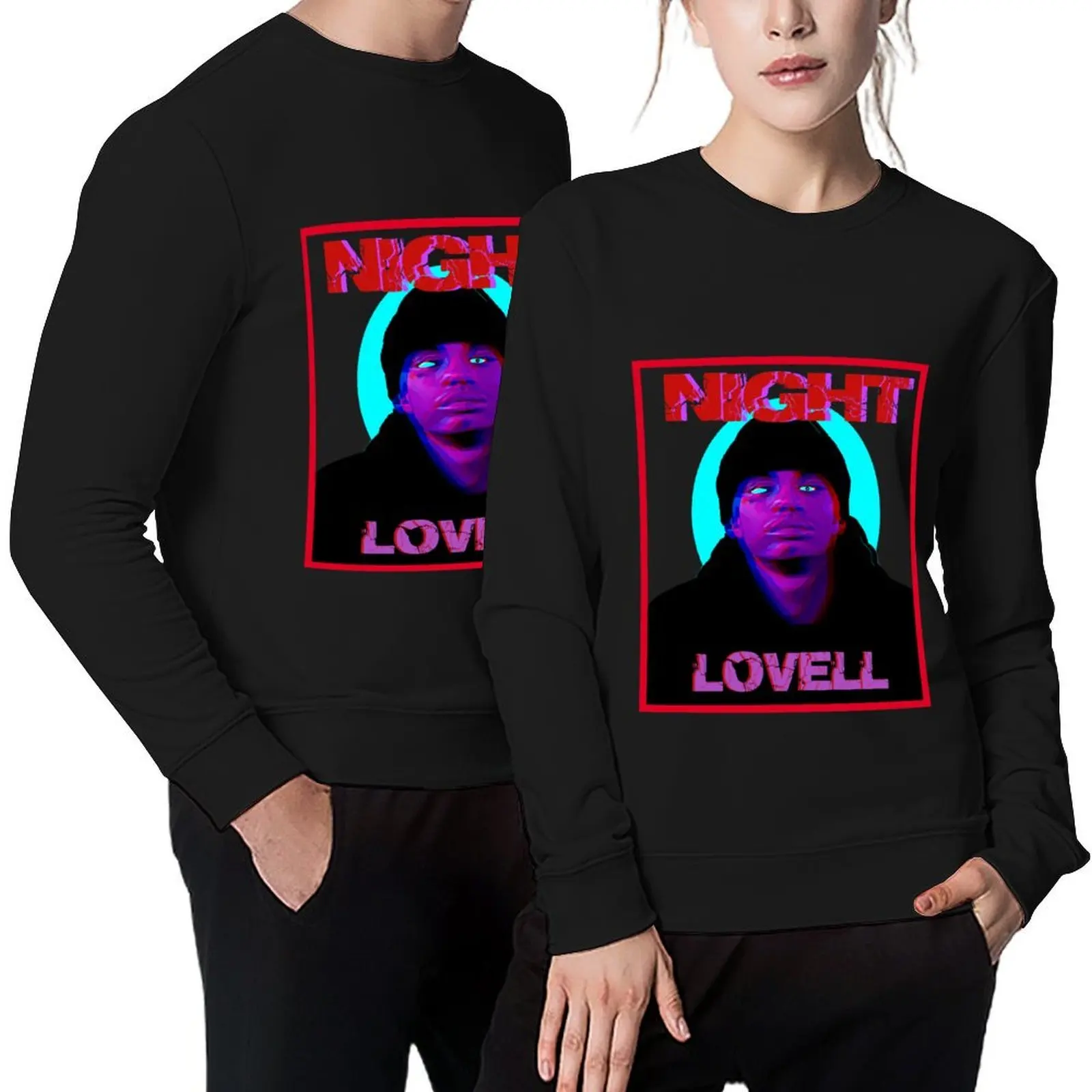 ملابس بلوفر Night Lovell 1 للرجال، ملابس مصممة للرجال، ملابس أنيمي، سترة كبيرة الحجم على الطراز الياباني
