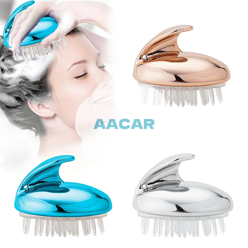 

Эффективная щетка для шампуня для массажа кожи головы, мягкие силиконовые зубы для душа, средство для мытья волос