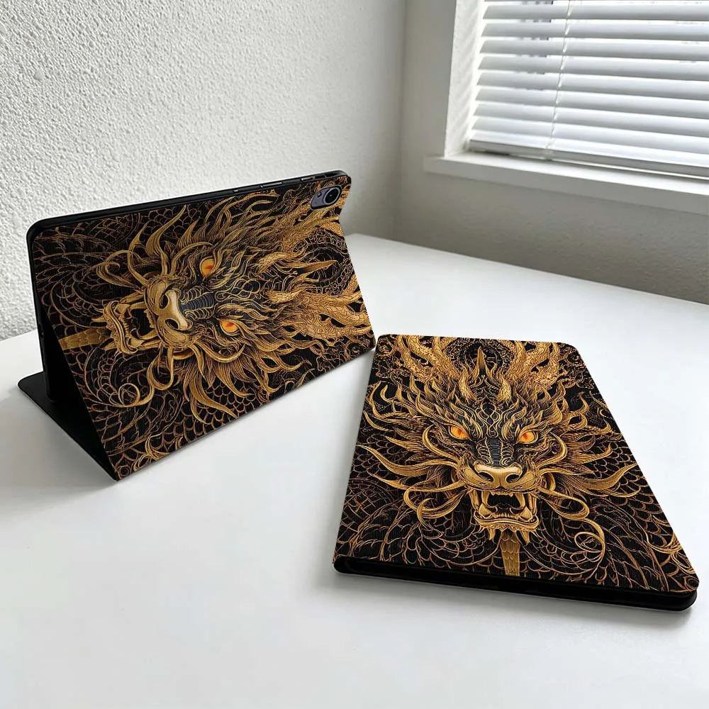 Golden Dragon Head Art For Huawei MatePad MediaPad MagicPad Honor Pad 10 9 8 X10 X9 X8 Pro Soft Inch Tablet Case Cover