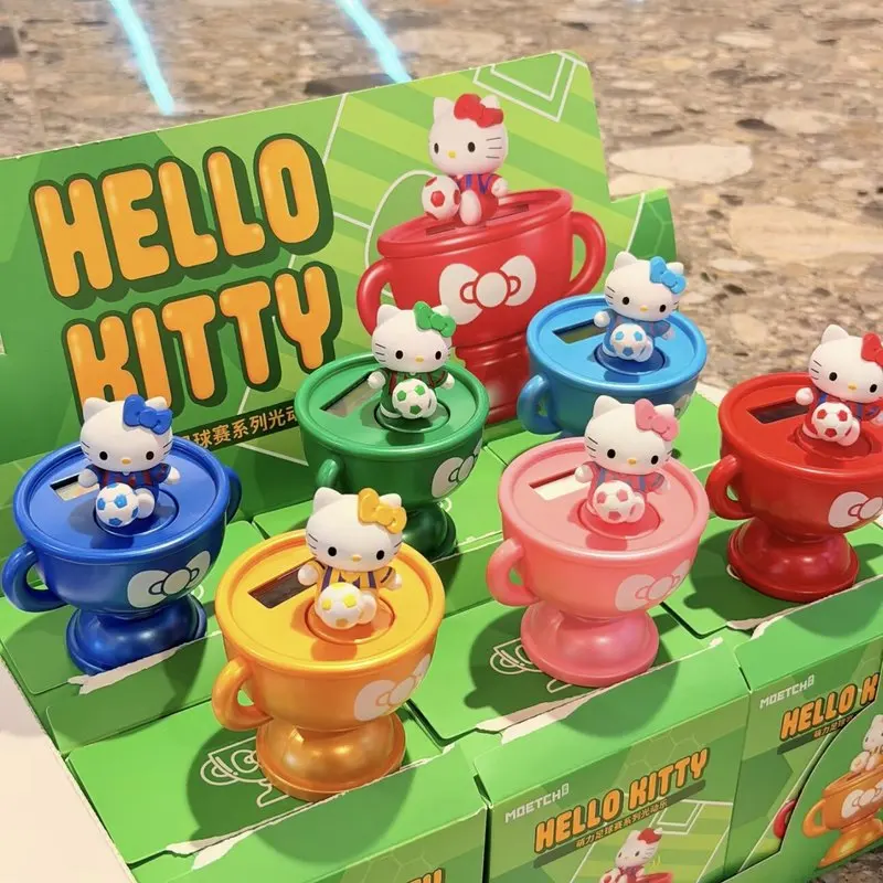 

Original Hellokitty Football Match Series Pvc Figures Blind Box Cute Desktop Ornament Trendy Collectible Gift For Football Fans