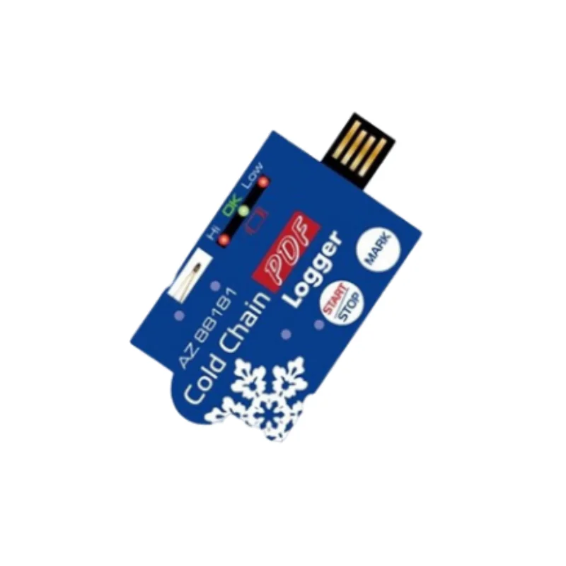 Registrador de datos de monomero para monitoreo de baja temperatura AZ88181/termómetro de contenedor de transporte de cadena de frío genera automáticamente en PDF