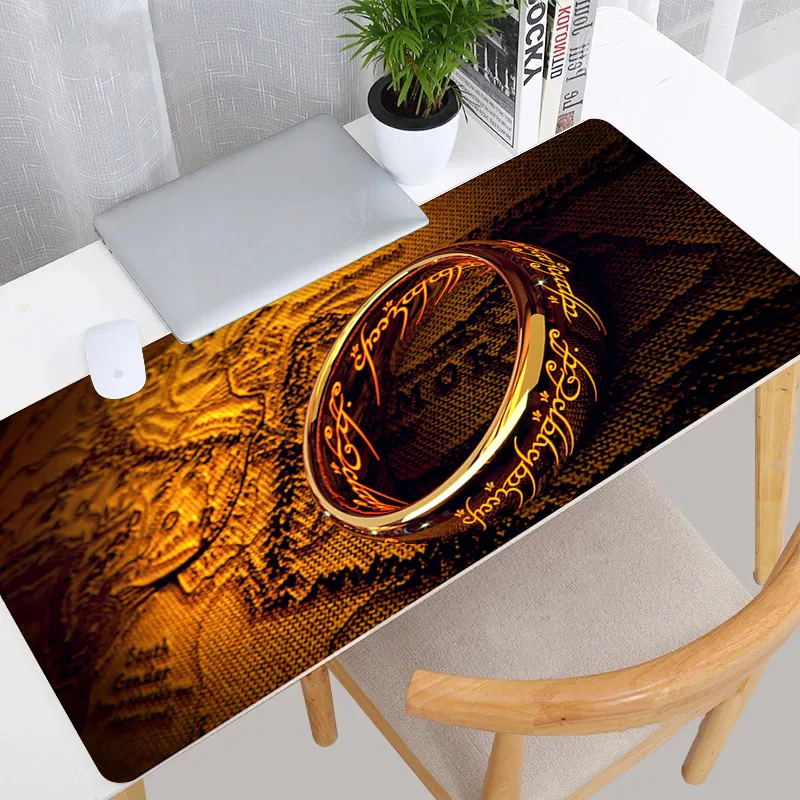 

Кольца из фильмов Lotrs, коврик для компьютерной клавиатуры, резиновый нескользящий коврик для мыши, игровые аксессуары для ПК, коврик для мыши, офисный ковер, XL Mausepad