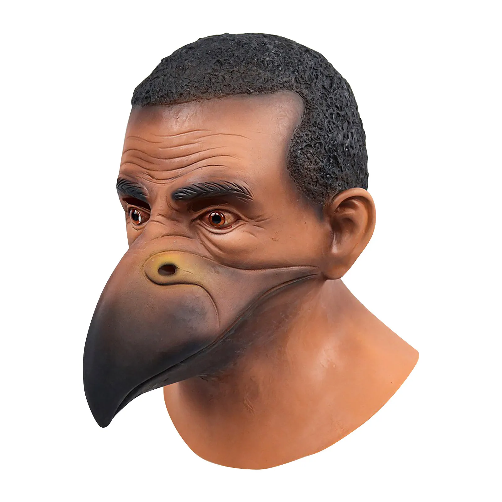 

Halloween Bird Beak Latex Mask Realistic Old Man Head Mask Scary Headgear Simulation Roleplay Party Cosplay Costume Prop ﻿