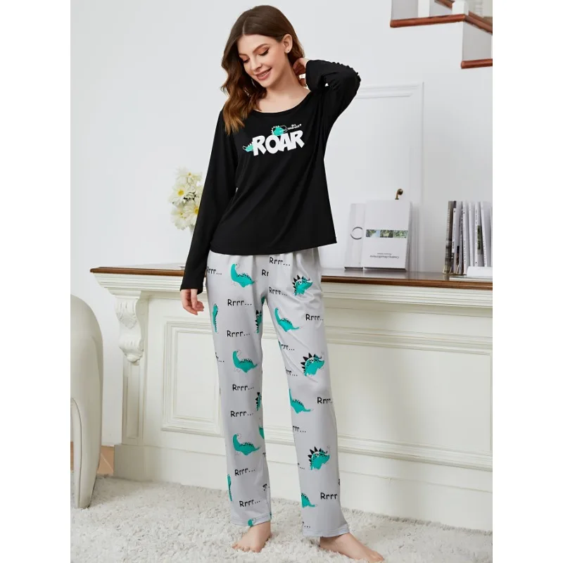 

Women's Plus Size Pajamas Botanical Constellation Avocado Print Loungewear Thin European and American International Students