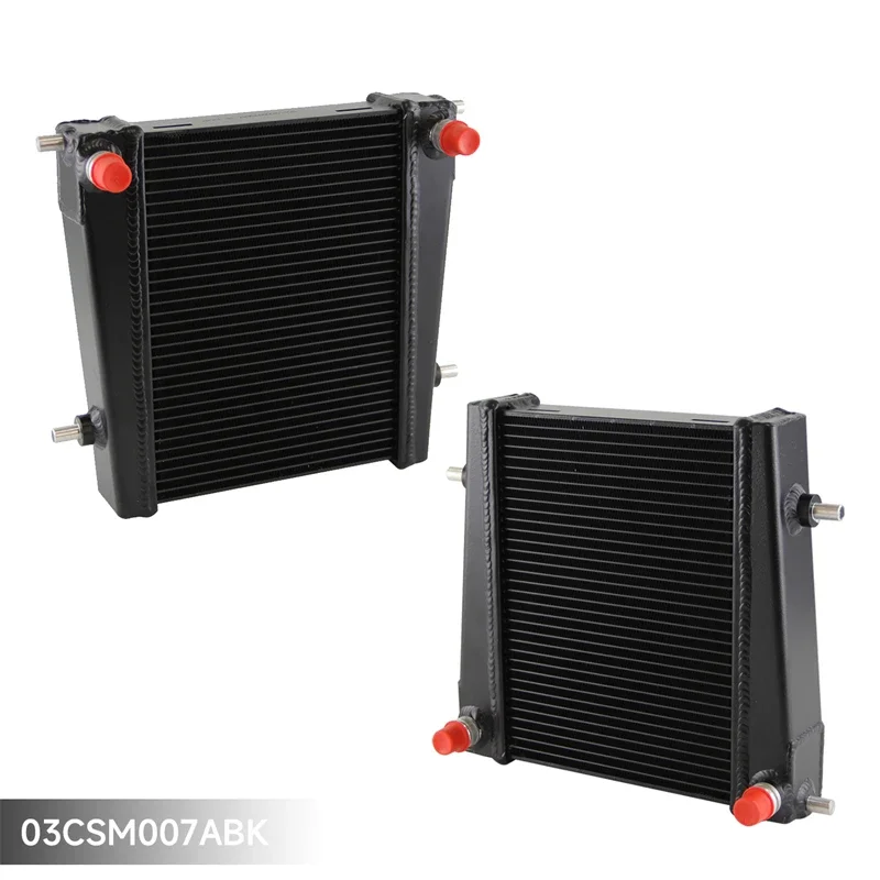 Performance Aluminum Auxiliary Radiators For Toyota Supra GR A90 B58 3.0L 20+ Black/Silver