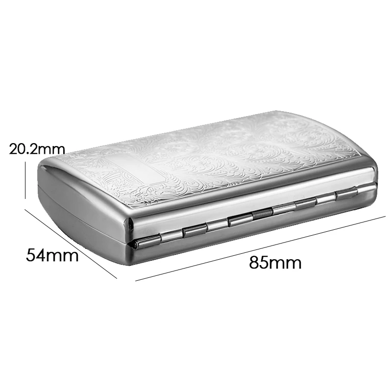 Pure Copper Printed Flower Cigarette Case for 12pcs Cigarettes Man Portable Storage Box Smoking Tool Smoke Humidor Tobacco Case