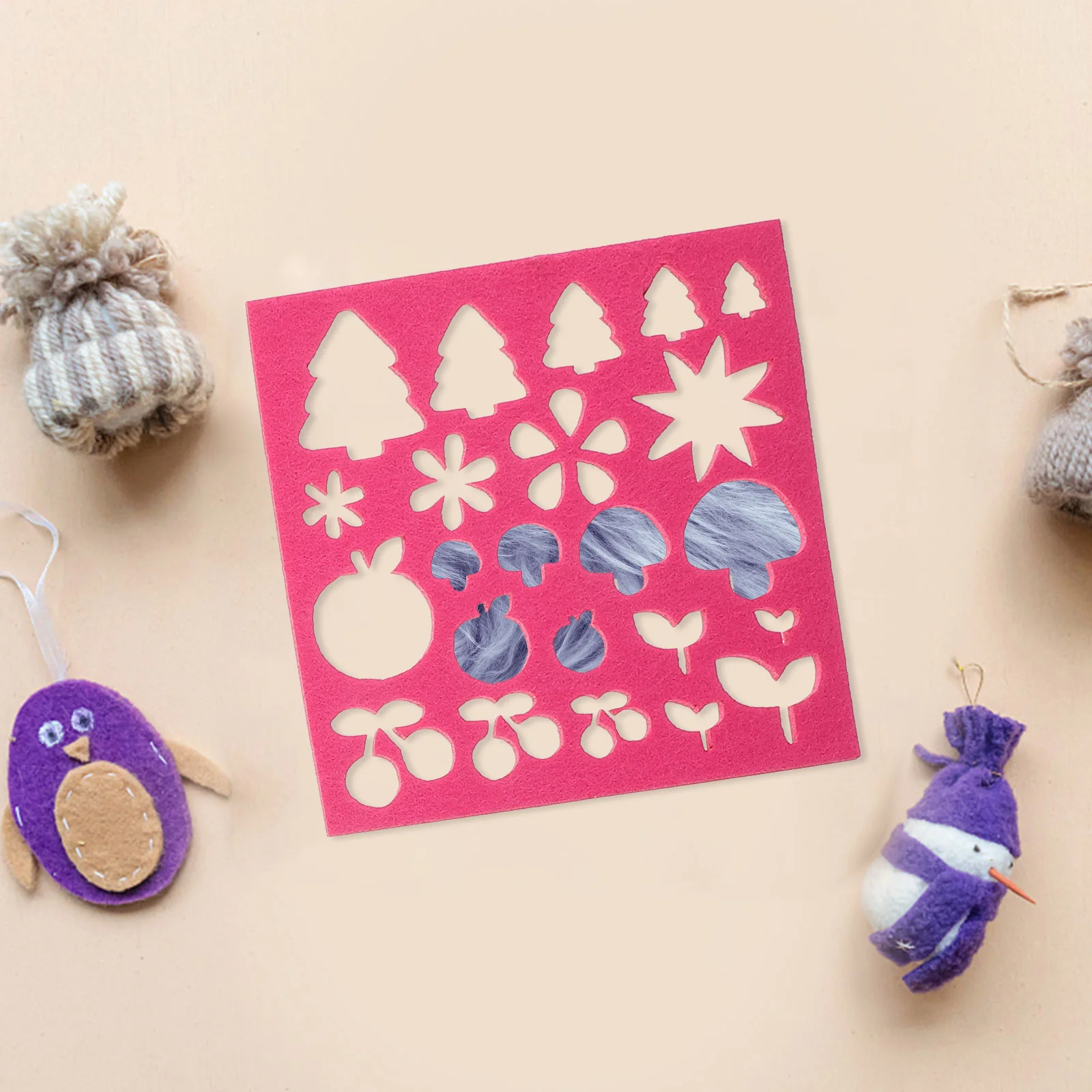 

6Pcs Wool Felting Molds Premium DIY Handicraft Templates for Needle Felting Applique Tools Wool Applique Kits DIY Craft Stencil