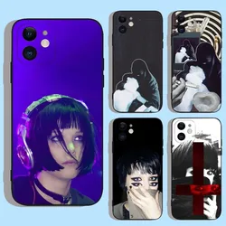 C-Crystal Castles Band Phone Case For Apple iPhone 15,14,13,12,11,XS,XR,X,8,7,Pro,Max,Plus,mini Silicone Black Cover