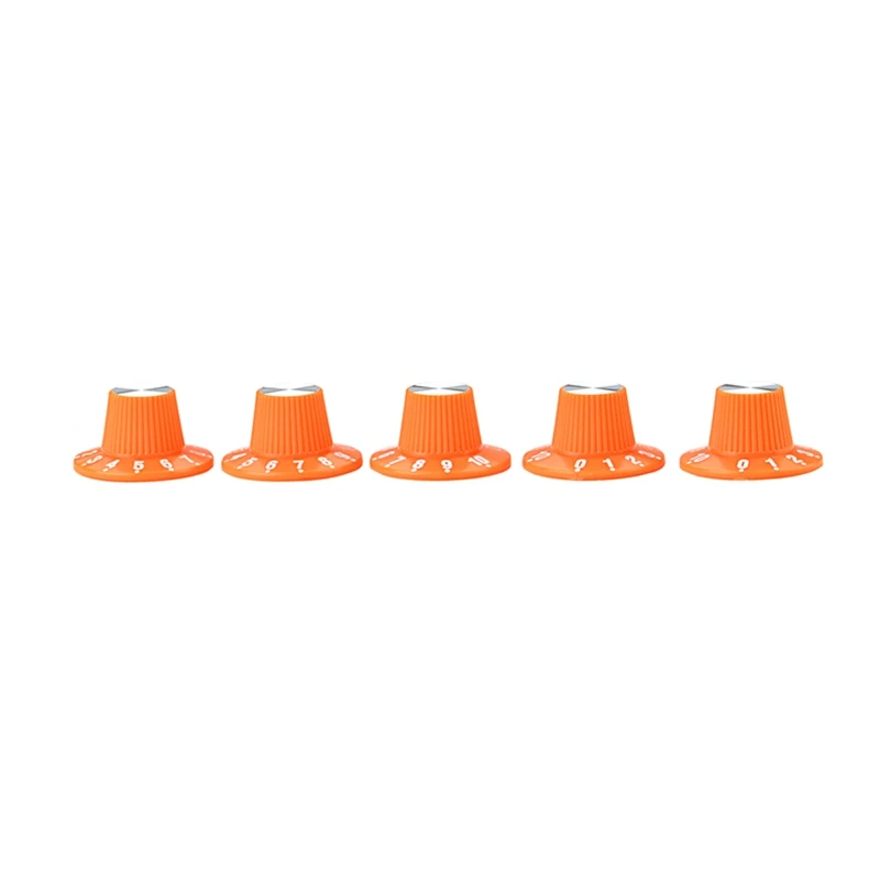 5PCS AMP Orange &Silver Skirted Volume Tone Control Knob Guitar Tone Knobs Guitar Volume Control Knobs Guitar Parts