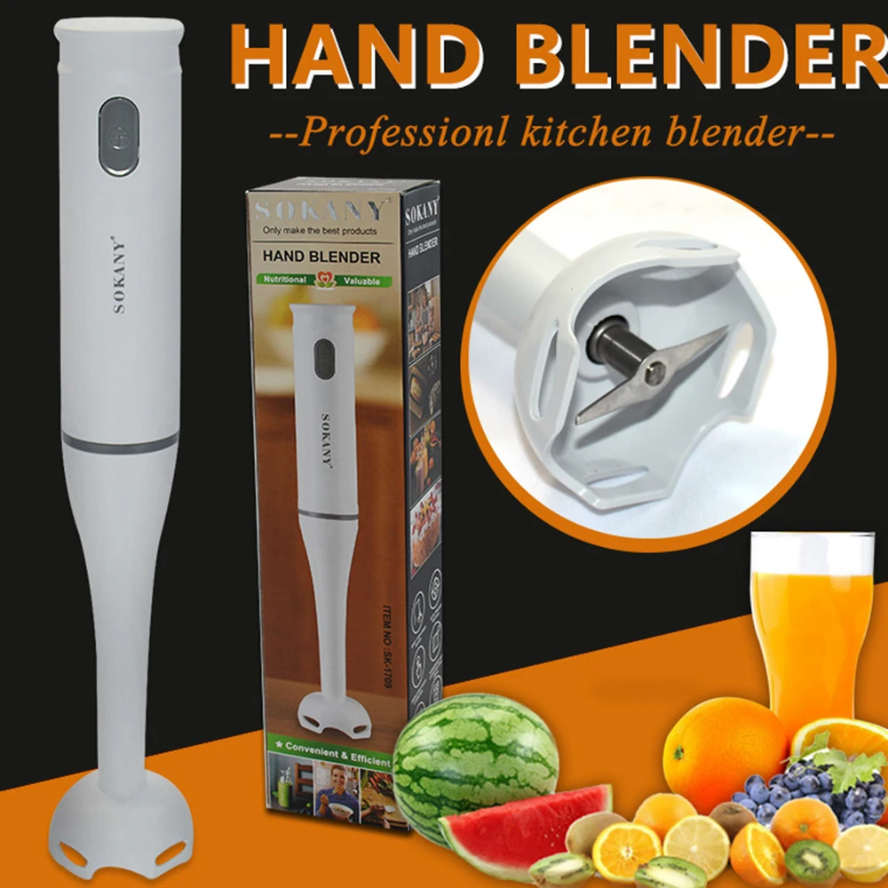 Immersion Hand Stick Blender Electric Food Vegetable Grinder Hand-Held Cooking Multifunction Complementary Food Machine