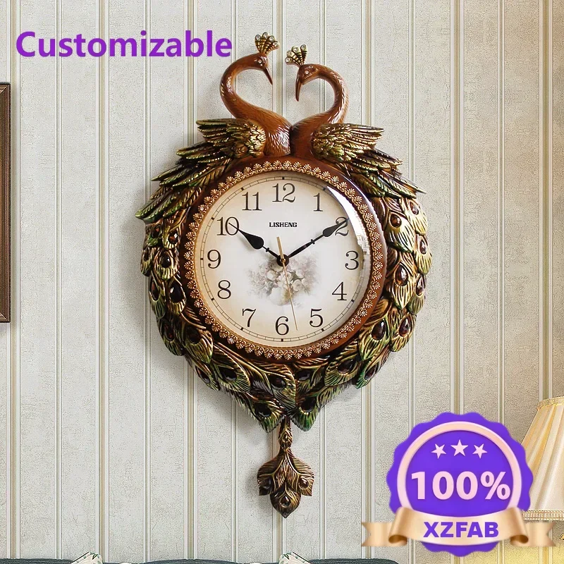 Factory Direct 2026 Nordic Peacock Wall Clocks Fashion Design Minimalist Aesthetic Wall Watch Creative Modern Reloj Pared Living