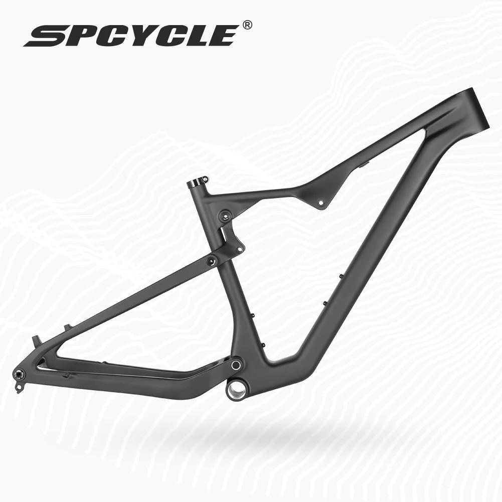 Spcycle 2025 New 29er Full Suspension Carbon MTB Frame Travel 120mm UDH Hanger BSA Super Light Dual Suspension Frame M868