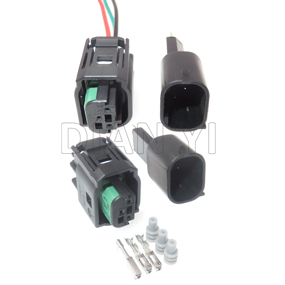 

1 Set 3 Way Starter Auto Air Conditioner Pressure Sensor Wiring Connector 968402-1 1-967642-1 Auto Male Female PCB Connector