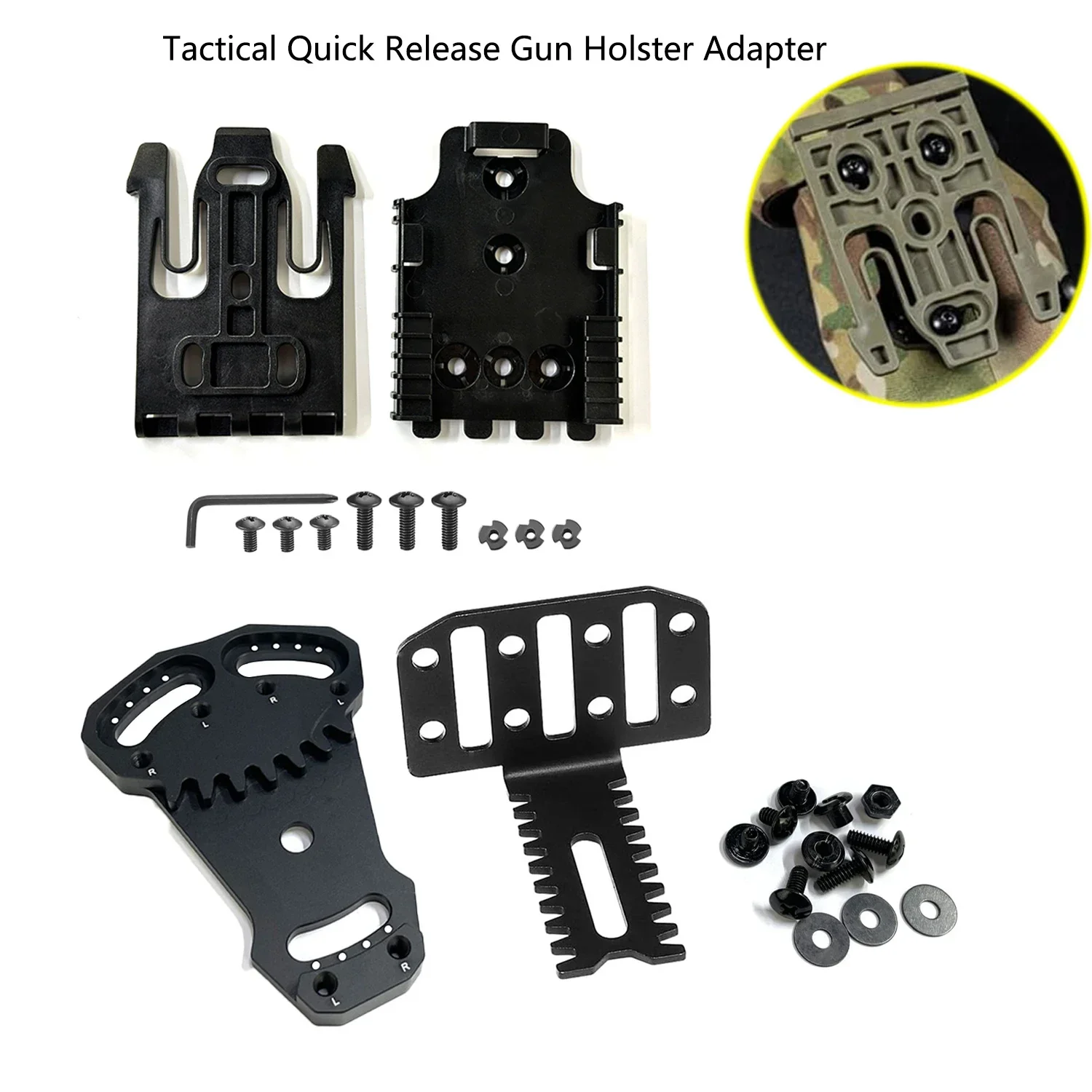 NEW Tactical Metal Modular Pistol Holster Adapter With Tactical Quick Release Gun Holster Adapter for Duty Holster Adapter