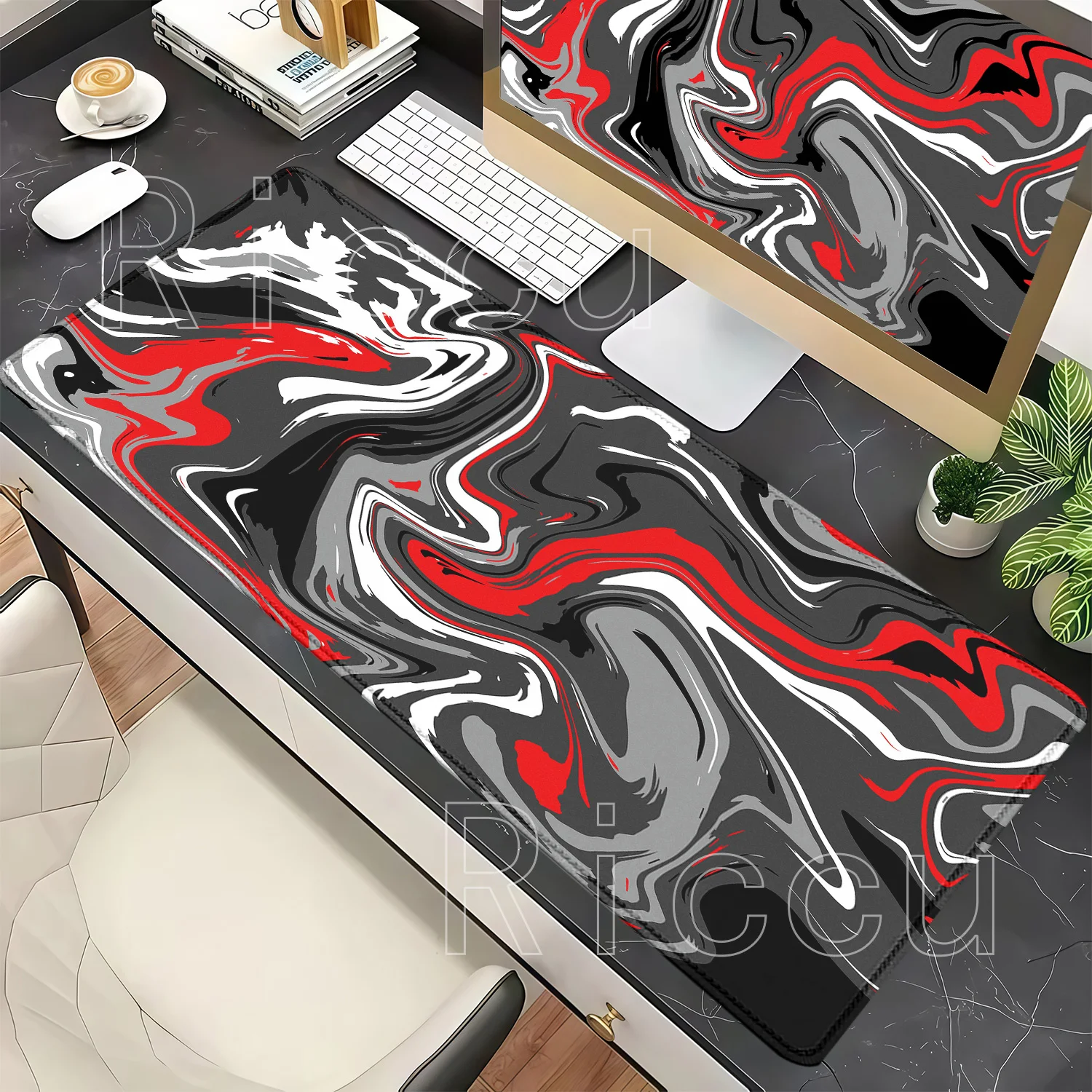 XXL Strata Liquid Mouse Pad Computer Laptop Anime Keyboard Mouse Mat Large Non-slip Base Mousepad Keyboards HD Printing Desk Mat