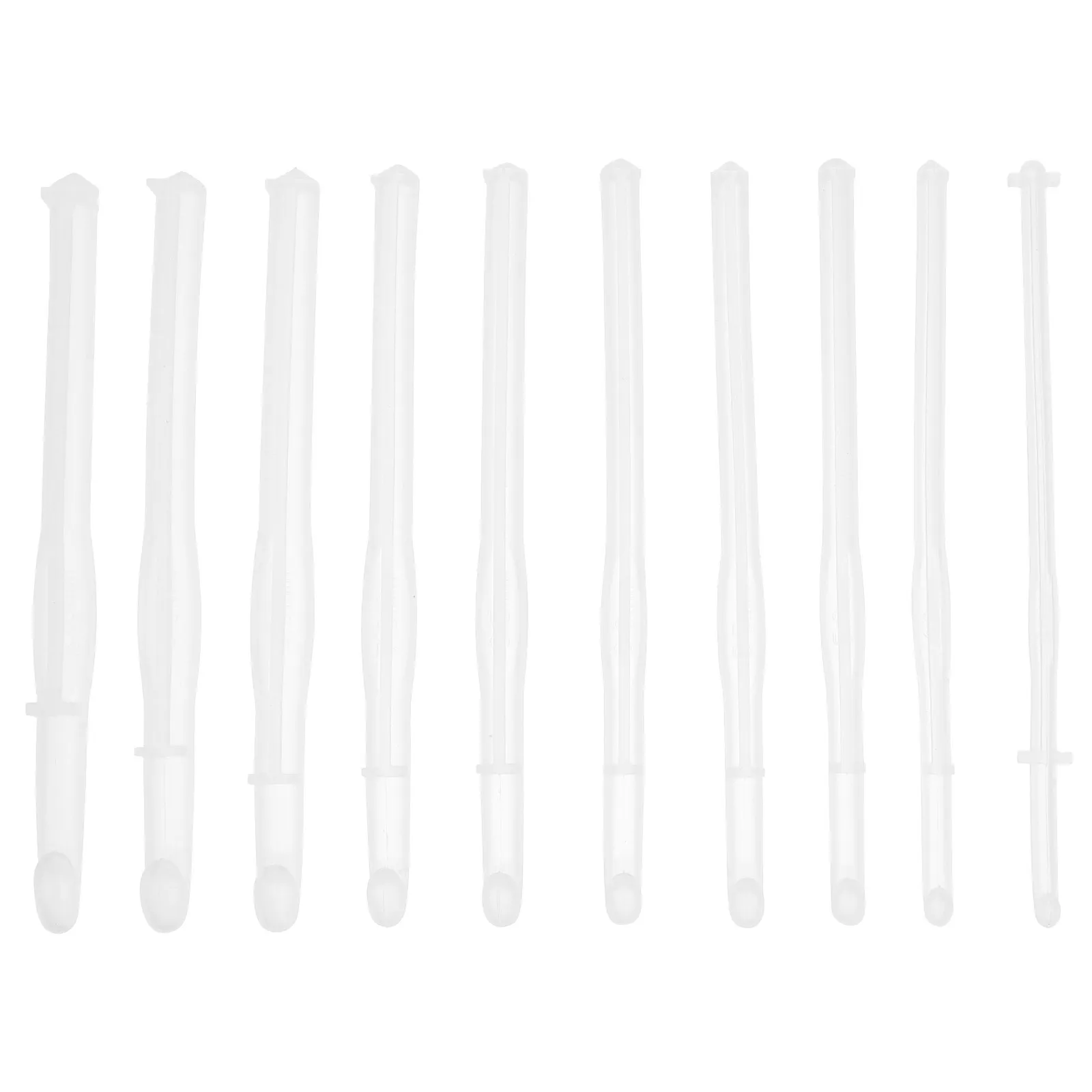10Pcs Crochet Hook Silicone Mold DIY Epoxy Resin Casting Knitting Needle Mold Craft Tool Kit Smooth Shiny Finish