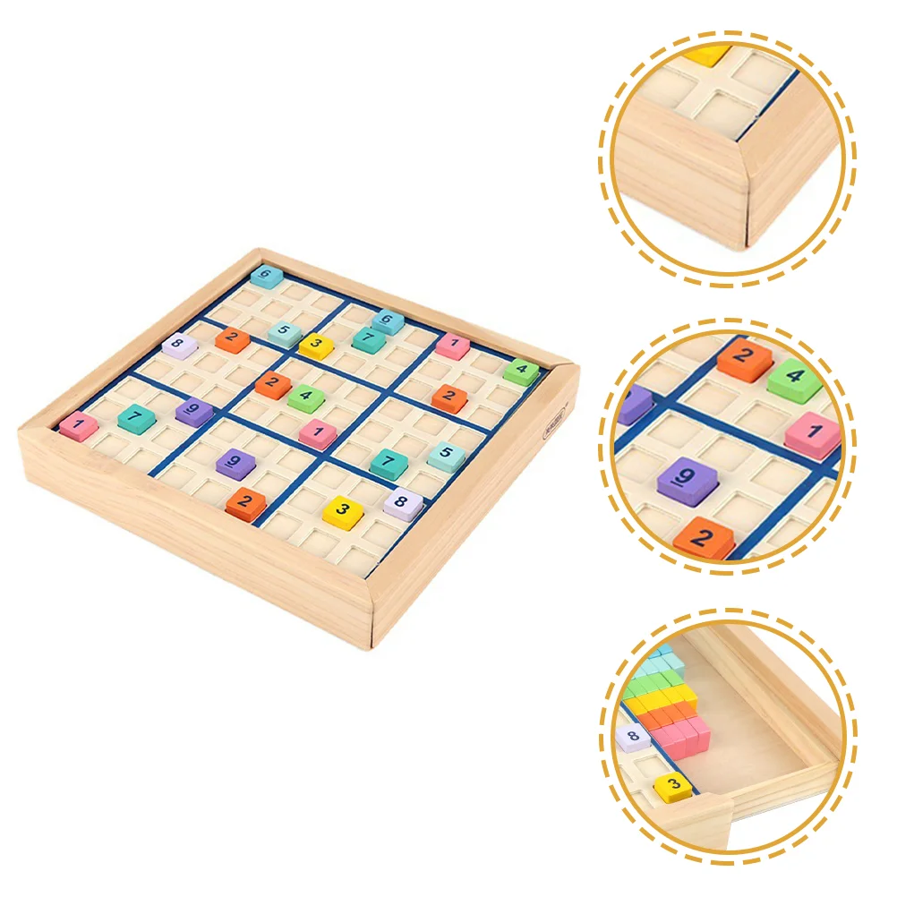 

Game Chess Childrens Toys Kid Desktop Sudoku Plaything Casual Nine Grids Board Kids Educational Leisure Wooden Teaching Aids