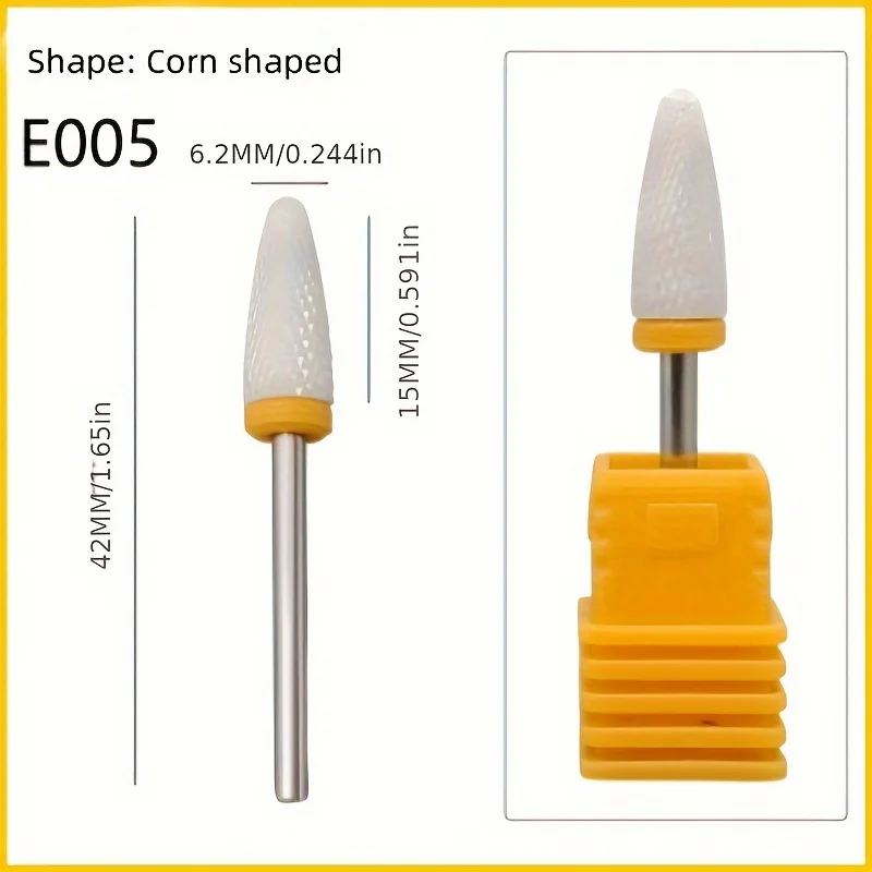 Ceramic Nail Drill Bits Set Milling Cutter for Electric Manicure Bit Flame Corn Files Pedicure Machine Polish Accesoires