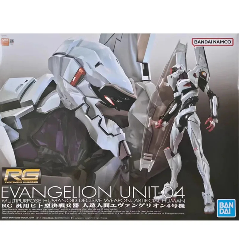 Bandai Genuine Figure EVA Model Kit Anime Figure RG Evanglion Unit-04 Mobile Suit Collection Model Action Figure for Boys Toys