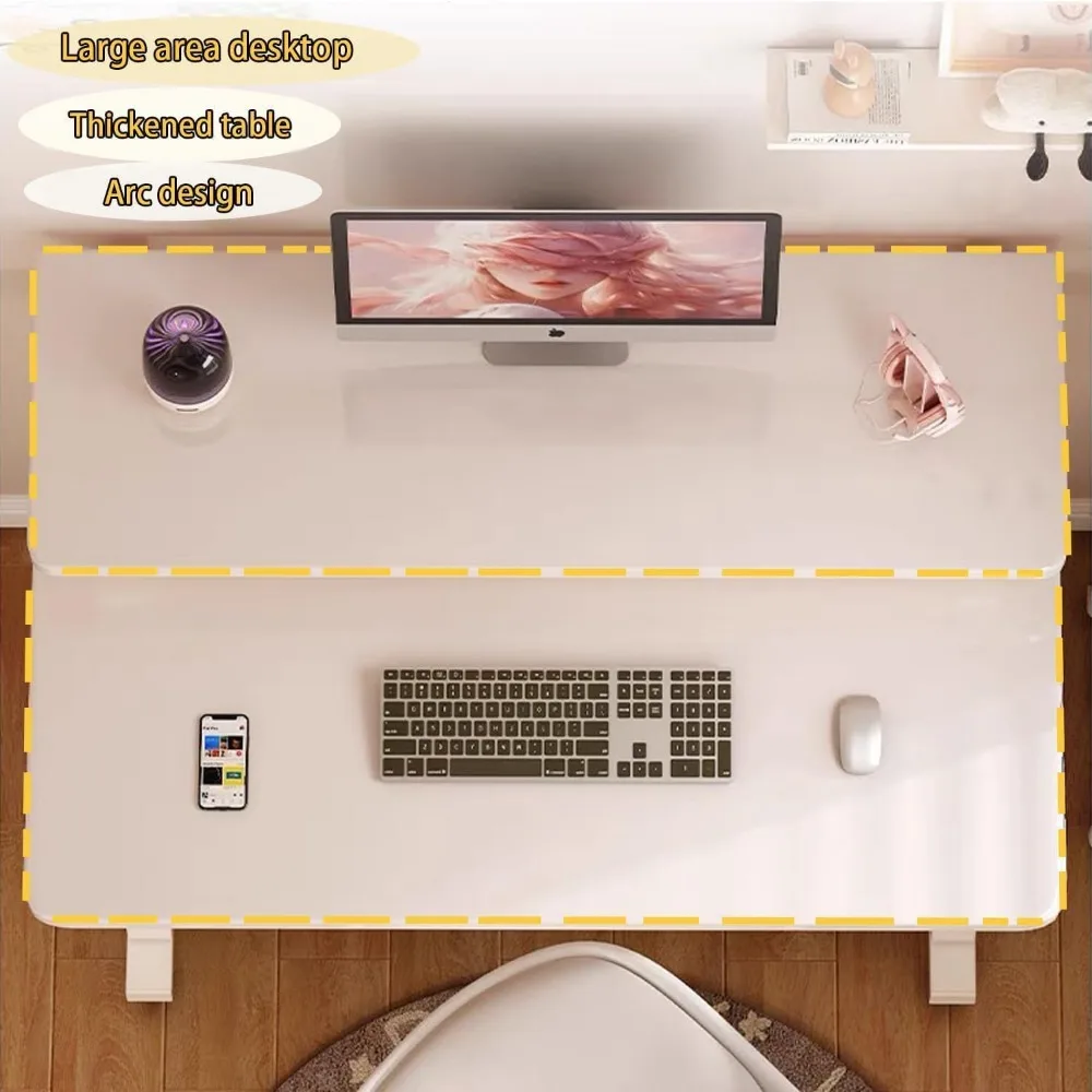 Premium 31.5 Inch Rolling Desk with Monitor Stand,Rolling Computer Desk for Student Writing Table for Small Space.