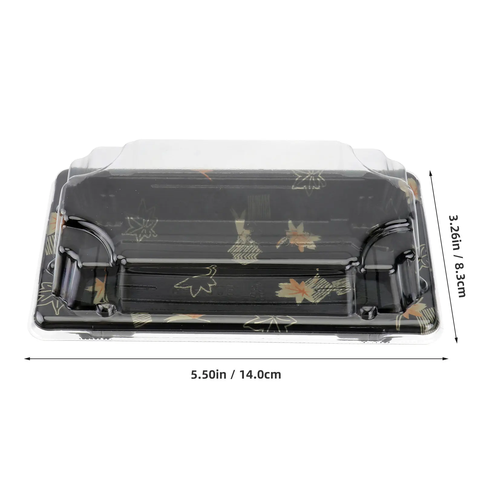 100Pcs Disposable Sushi Boxes Eco Friendly Food Containers Heat Resistant Take Out Boxes for Restaurants Parties Leftovers Lunch