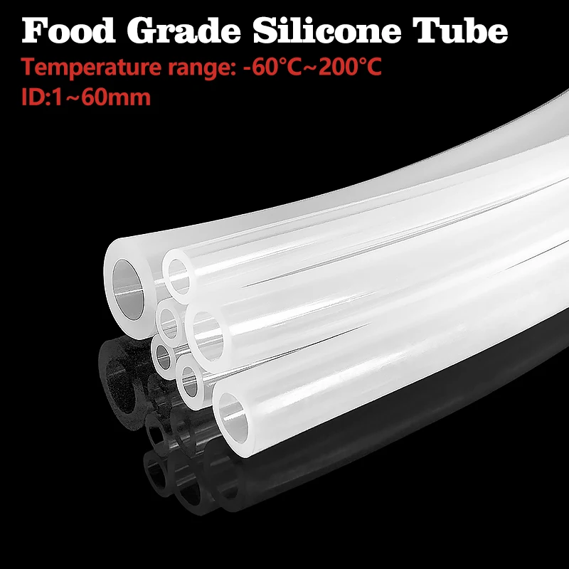 1M Food Grade Transparent Silicone Rubber Hose ID 11mm OD 13mm Flexible Nontoxic Silicone Tube Clear