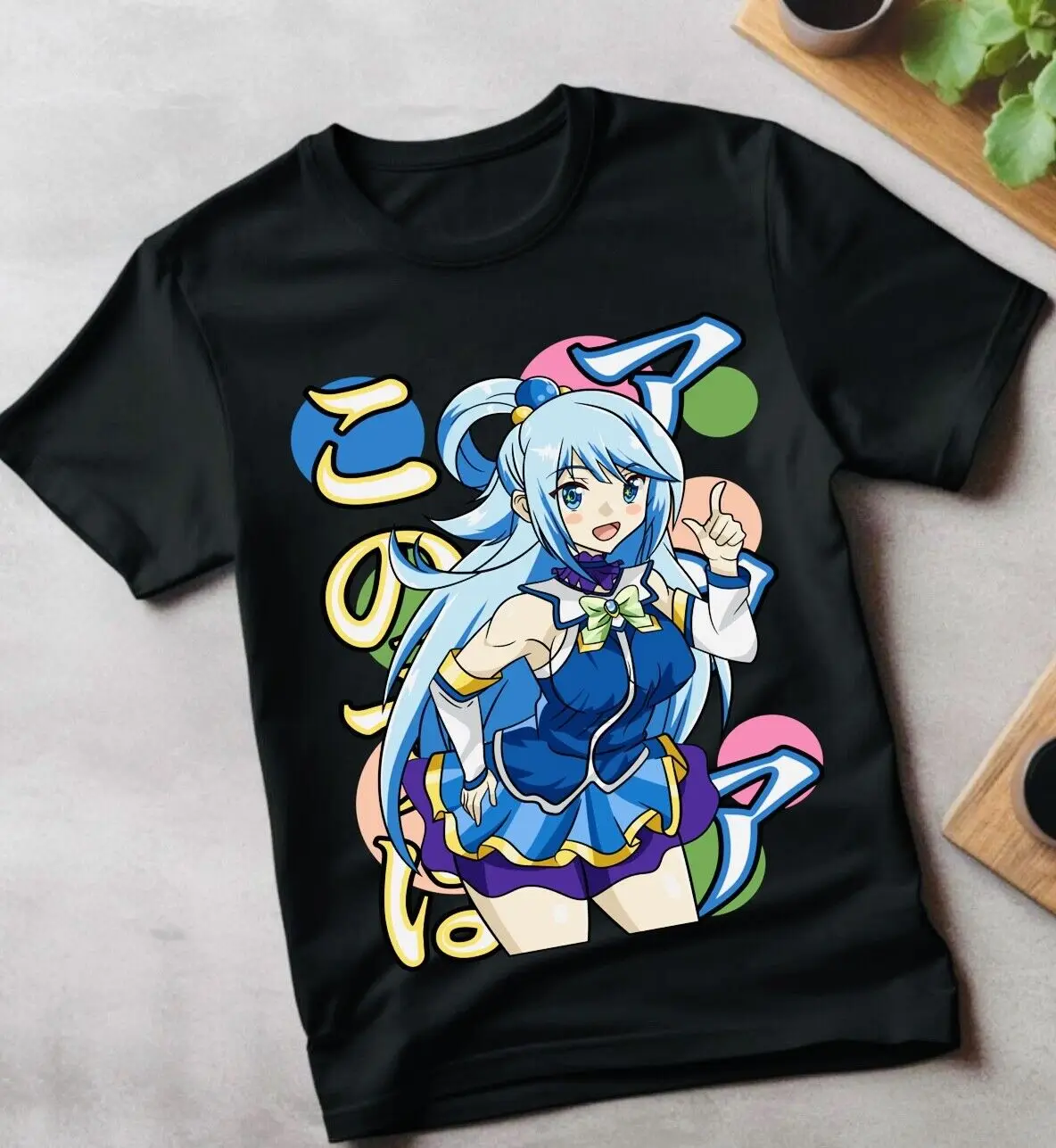 Konosuba Megumin T-Shirt Waifu Kawaii Anime Japanese Unisex Black Short sleeve