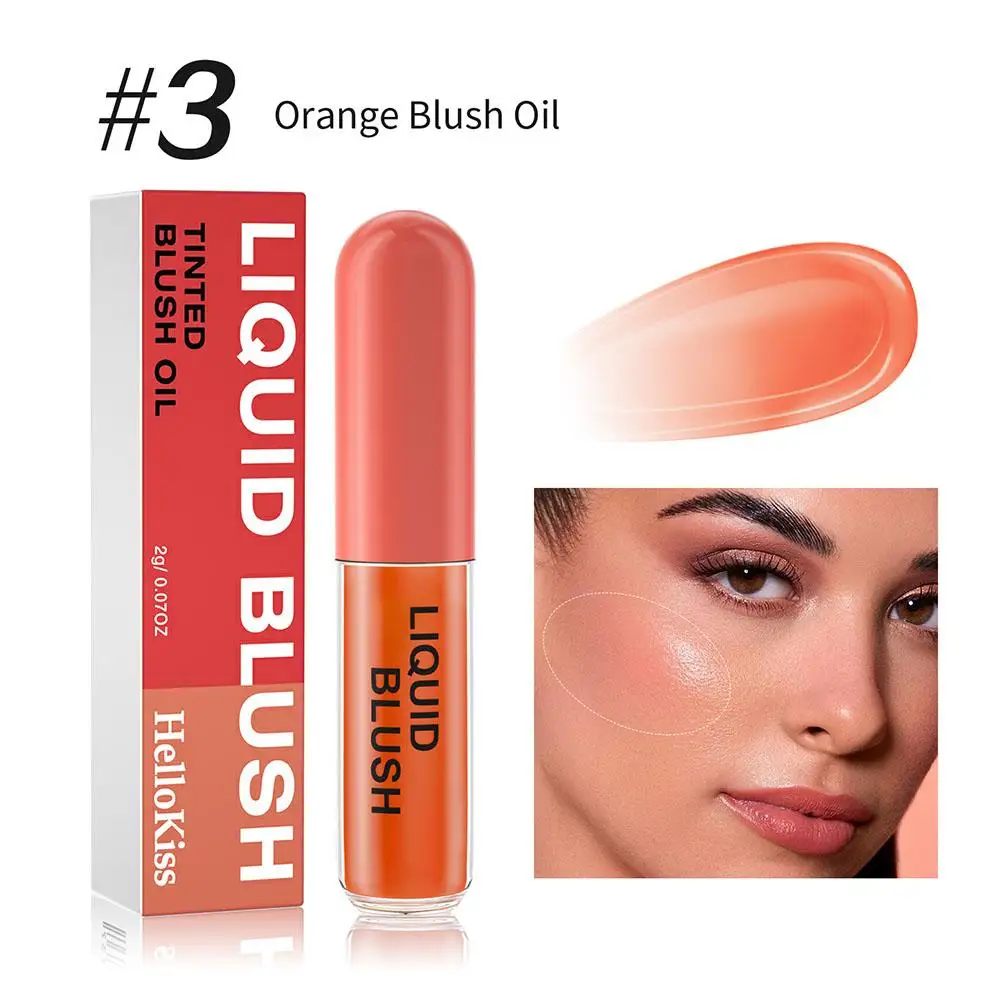 3-kleur veranderende vloeibare blush olietemperatuur gezicht rouge glans wang blijvende make-up blusher waterdicht getinte rouge olie K9S5