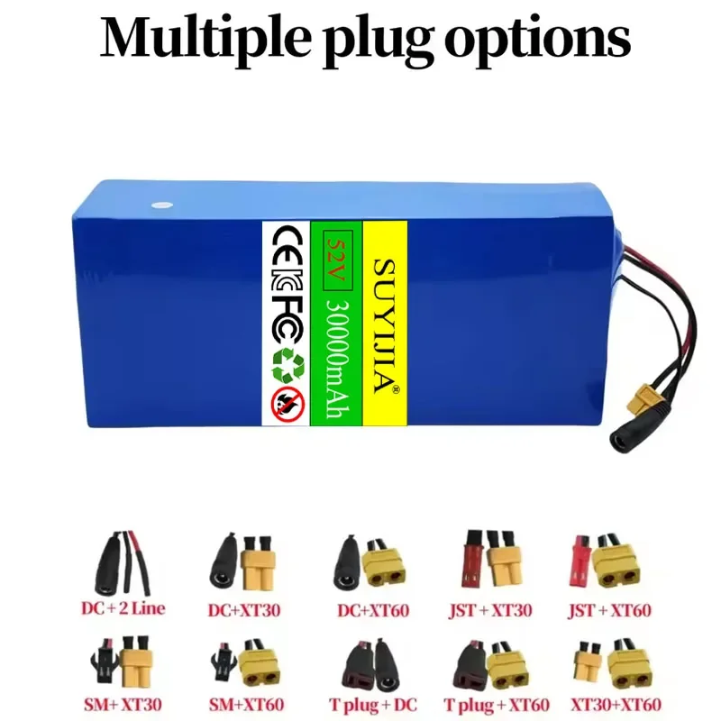 14S5P 18650 Lithiumbatterie 52 V 30000 MAh Mit BMS High-Power Für Elektroroller Mountainbikes
