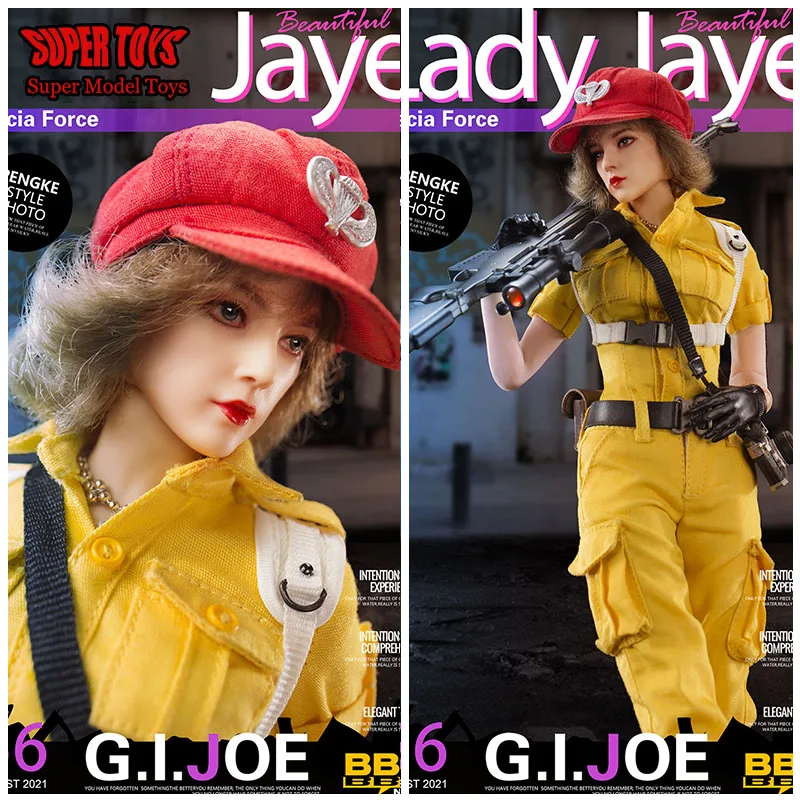 

In Stock BBK BBK012 1/6 Scale Full Set Original Female Soldier GIJOE Beautiful Lady Jaye 12 Inch Collectable Action Figure Modle