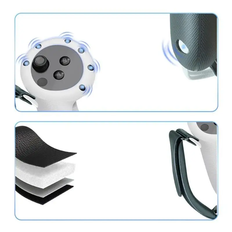 

652F полная защита, чехол для ручки контроллера для MetaQuest 3, силиконовый защитный чехол с кольцами, набор аксессуаров по