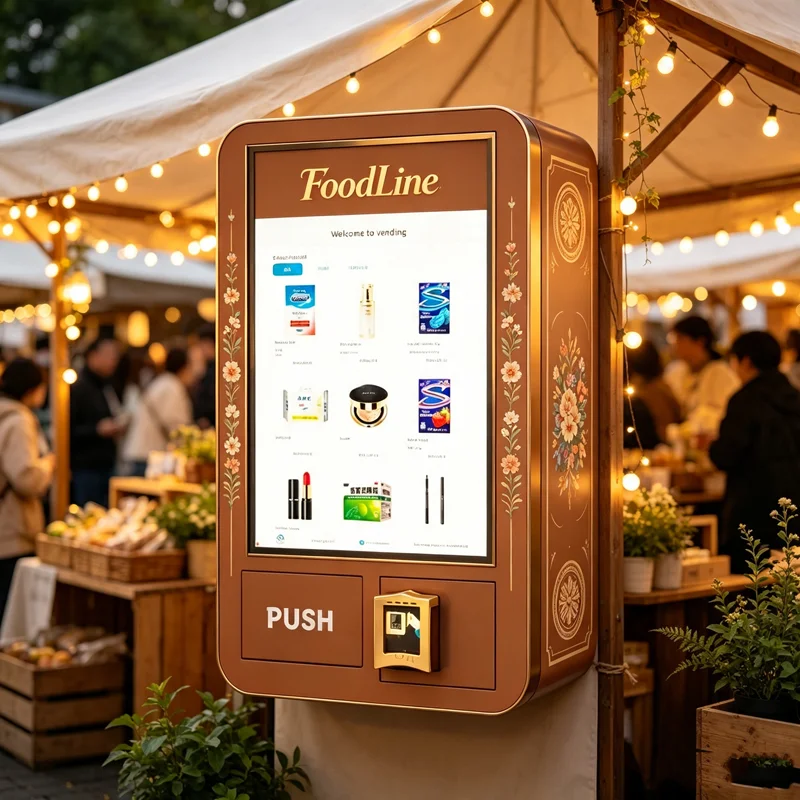 Automatic Mini Wall-mounted Vending Machine 32 Inch Touch Screen Age Verification Vending Machine with ID Card Reader Custom
