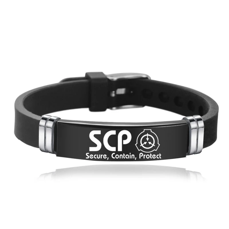 Game SCP Foundation Bangle Bracelets Special Containment Procedures Sport Casual Stainless Steel Cool Jewelry Gifts